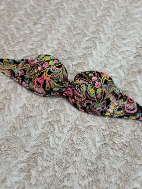 Victoria's Secret multicoloured paisley print strapless bikini top